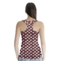Chocolate Pink Hearts Gift Wrap Racer Back Sports Top View2