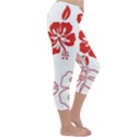 Hawaiian Flower Red Sunflower Capri Winter Leggings  View3