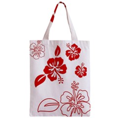 Hawaiian Flower Red Sunflower Zipper Classic Tote Bag by Mariart