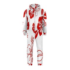 Hawaiian Flower Red Sunflower Hooded Jumpsuit (kids)