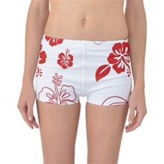 Hawaiian Flower Red Sunflower Boyleg Bikini Bottoms by Mariart