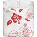 Hawaiian Flower Red Sunflower Duvet Cover Double Side (California King Size) View1