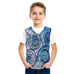 Green Blue Circle Tie Dye Kaleidoscope Opaque Color Kids  Sportswear