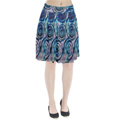 Green Blue Circle Tie Dye Kaleidoscope Opaque Color Pleated Skirt