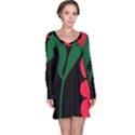 Illustrators Portraits Plants Green Red Polka Dots Long Sleeve Nightdress View1