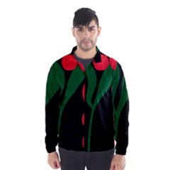 Illustrators Portraits Plants Green Red Polka Dots Wind Breaker (men) by Mariart