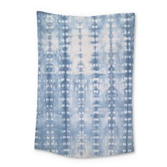 Indigo Grey Tie Dye Kaleidoscope Opaque Color Small Tapestry by Mariart