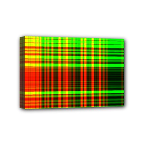 Line Light Neon Red Green Mini Canvas 6  X 4  by Mariart