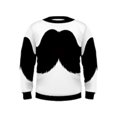 Mustache Owl Hair Black Man Kids  Sweatshirt