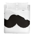 Mustache Owl Hair Black Man Duvet Cover Double Side (Full/ Double Size) View1