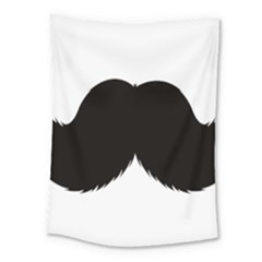 Mustache Owl Hair Black Man Medium Tapestry by Mariart