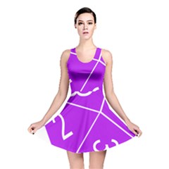 Number Purple Reversible Skater Dress by Mariart