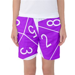 Number Purple Women s Basketball Shorts by Mariart