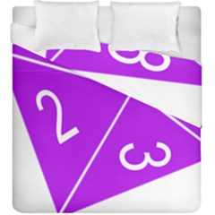 Number Purple Duvet Cover Double Side (king Size) by Mariart