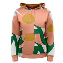 Peach Sunflower Flower Pink Green Women s Pullover Hoodie by Mariart