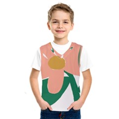 Peach Sunflower Flower Pink Green Kids  Sportswear