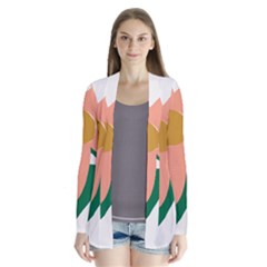 Peach Sunflower Flower Pink Green Cardigans