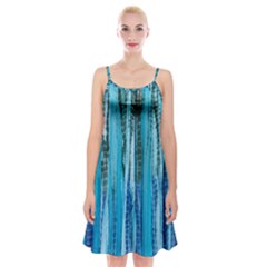 Line Tie Dye Green Kaleidoscope Opaque Color Spaghetti Strap Velvet Dress by Mariart