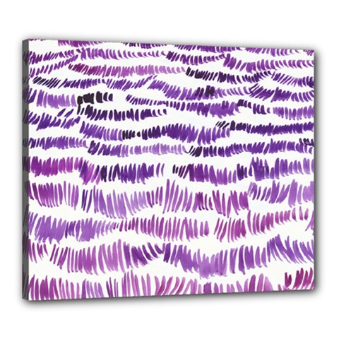 Original Feather Opaque Color Purple Canvas 24  X 20  by Mariart