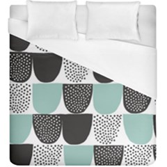 Sugar Blue Fabric Polka Dots Circle Duvet Cover (king Size) by Mariart