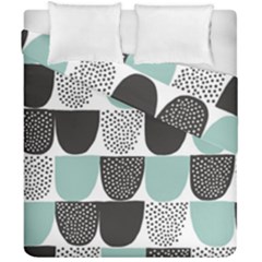 Sugar Blue Fabric Polka Dots Circle Duvet Cover Double Side (california King Size) by Mariart