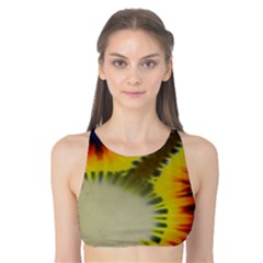 Red Blue Yellow Green Medium Rainbow Tie Dye Kaleidoscope Opaque Color Tank Bikini Top by Mariart