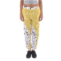 Spot Polka Dots Orange Black Women s Jogger Sweatpants