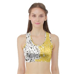 Spot Polka Dots Orange Black Sports Bra With Border by Mariart