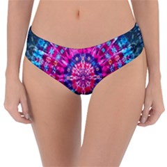 Red Blue Tie Dye Kaleidoscope Opaque Color Circle Reversible Classic Bikini Bottoms by Mariart