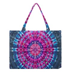 Red Blue Tie Dye Kaleidoscope Opaque Color Circle Medium Tote Bag by Mariart