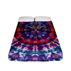 Red Purple Tie Dye Kaleidoscope Opaque Color Fitted Sheet (full/ Double Size) by Mariart