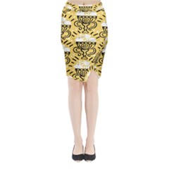Trophy Beers Glass Drink Midi Wrap Pencil Skirt by Mariart