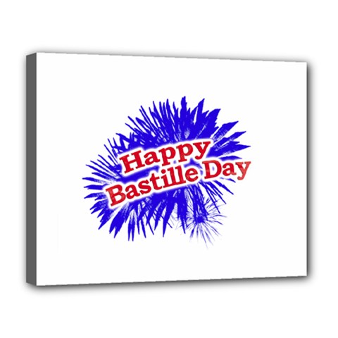 Happy Bastille Day Graphic Logo Canvas 14  X 11  by dflcprints