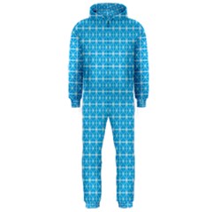 Simple Rectangular Pattern Hooded Jumpsuit (men) 