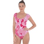 Pink Camo MElt Short Sleeve Leotard 