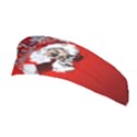 Funny Santa Claus  On Red Background Stretchable Headband View1