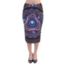 Beautiful Turquoise and Amethyst Fractal Jewelry Velvet Midi Pencil Skirt View1