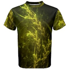 Beautiful Emerald Fairy Ferns in a Fractal Forest Men s Cotton Tee