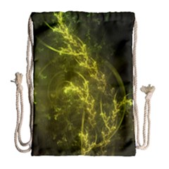 Beautiful Emerald Fairy Ferns In A Fractal Forest Drawstring Bag (large) by jayaprime