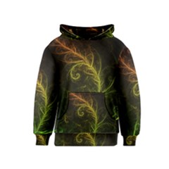 Fractal Hybrid Of Guzmania Tuti Fruitti And Ferns Kids  Pullover Hoodie by jayaprime