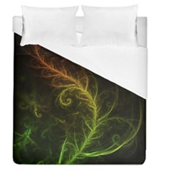 Fractal Hybrid Of Guzmania Tuti Fruitti And Ferns Duvet Cover (queen Size) by jayaprime