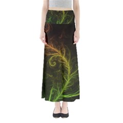 Fractal Hybrid Of Guzmania Tuti Fruitti And Ferns Full Length Maxi Skirt by jayaprime