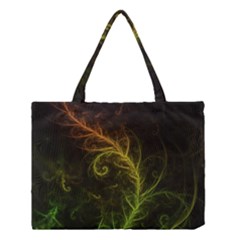 Fractal Hybrid Of Guzmania Tuti Fruitti And Ferns Medium Tote Bag by jayaprime