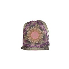 Pastel Pearl Lotus Garden Of Fractal Dahlia Flowers Drawstring Pouches (xs)  by jayaprime