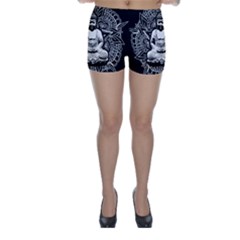 Ornate Buddha Skinny Shorts by Valentinaart