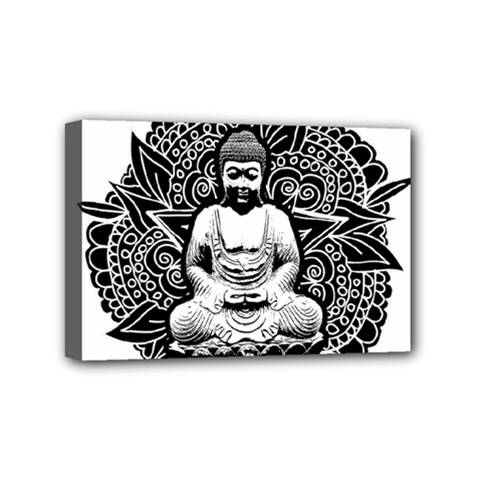 Ornate Buddha Mini Canvas 6  X 4  by Valentinaart