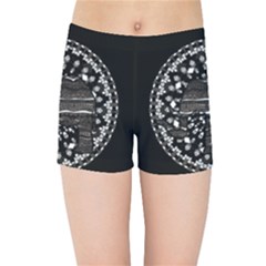 Ornate Mandala Elephant  Kids Sports Shorts by Valentinaart