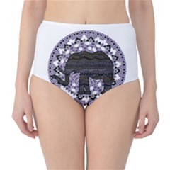 Ornate Mandala Elephant  High-waist Bikini Bottoms by Valentinaart