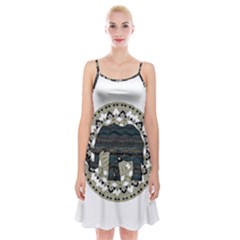 Ornate mandala elephant  Spaghetti Strap Velvet Dress