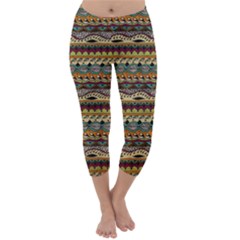 Aztec Pattern Capri Winter Leggings 